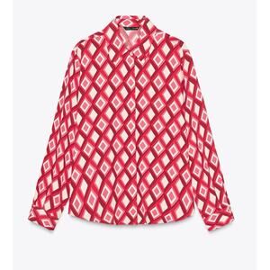 ZARA Geometric Print Shirt Small